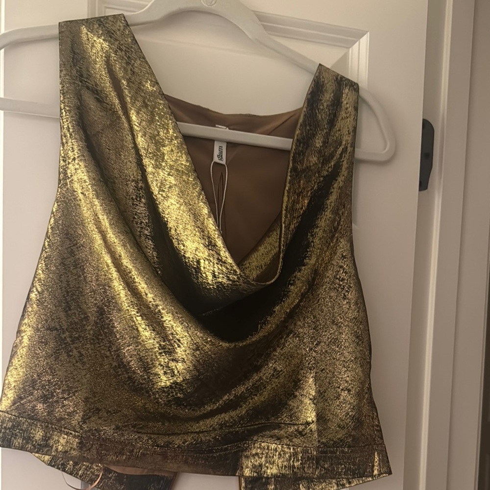 Gold Sleeveless Top